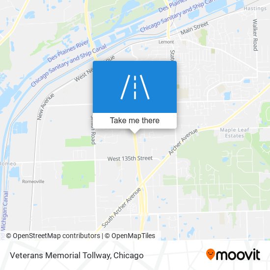 Veterans Memorial Tollway map