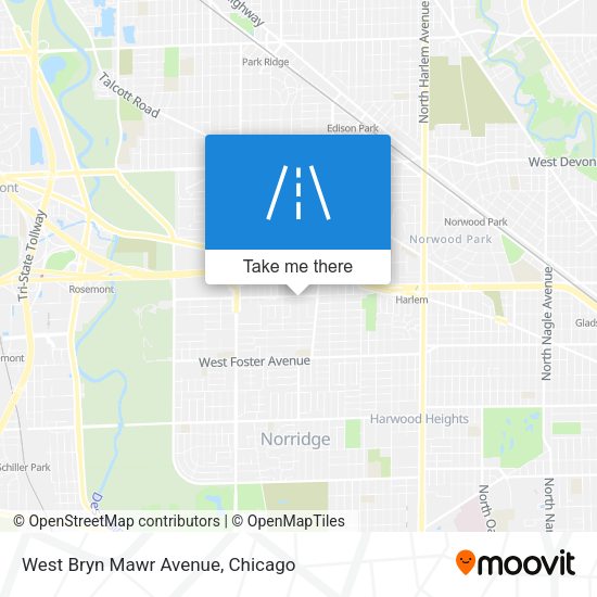 Mapa de West Bryn Mawr Avenue