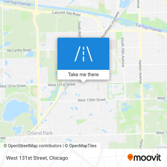 West 131st Street map