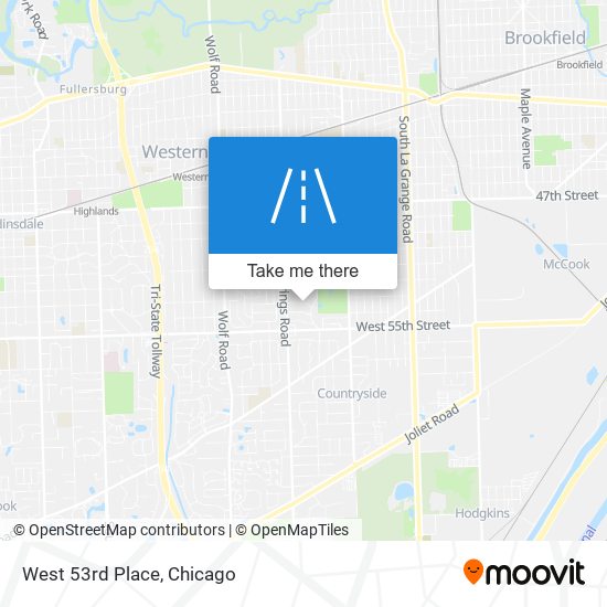 West 53rd Place map