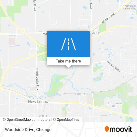 Woodside Drive map