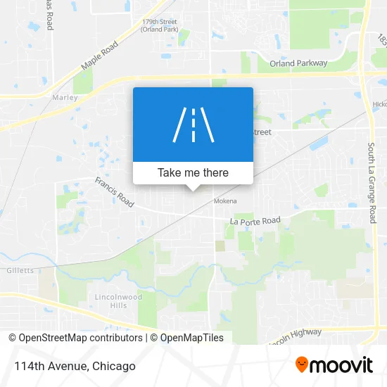 114th Avenue map