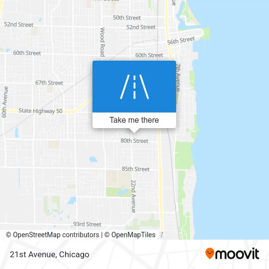 21st Avenue map