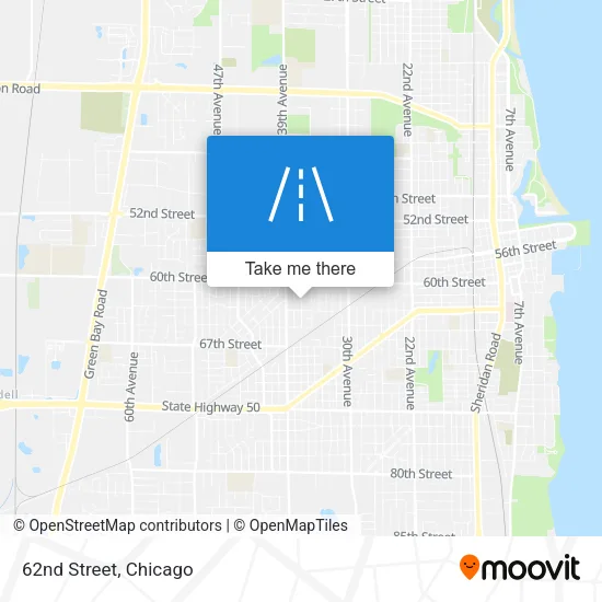 62nd Street map