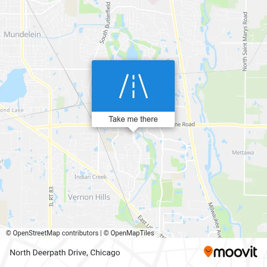 North Deerpath Drive map