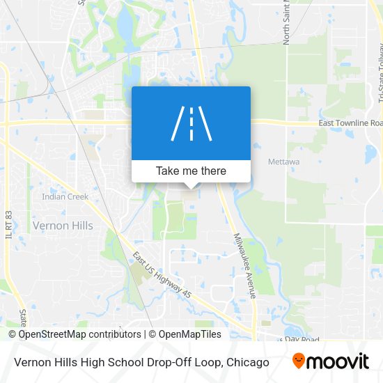 Vernon Hills High School Drop-Off Loop map