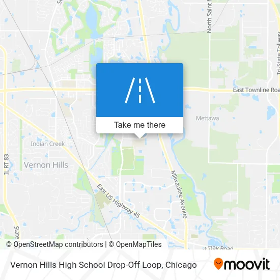 Vernon Hills High School Drop-Off Loop map
