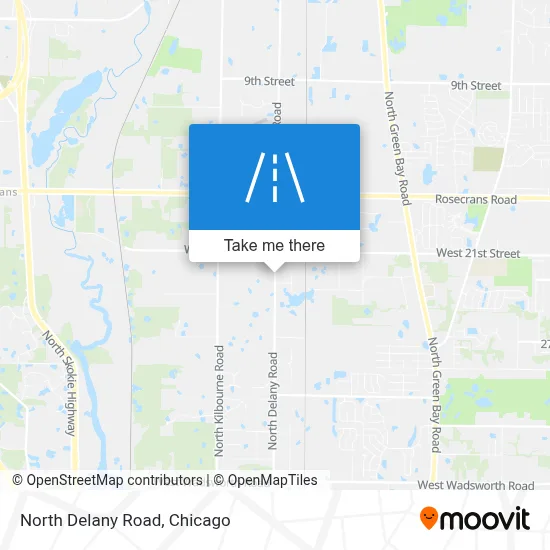 North Delany Road map