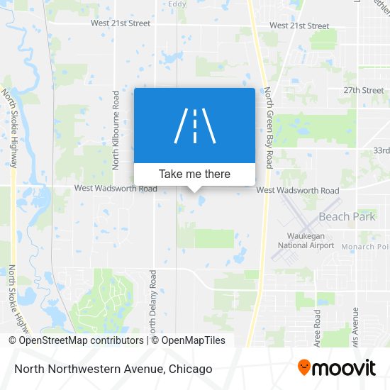 North Northwestern Avenue map