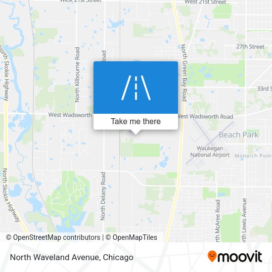 Mapa de North Waveland Avenue