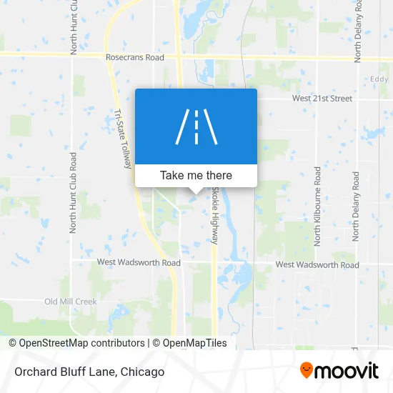 Orchard Bluff Lane map