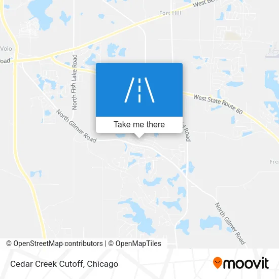 Cedar Creek Cutoff map