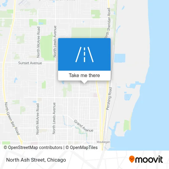 North Ash Street map