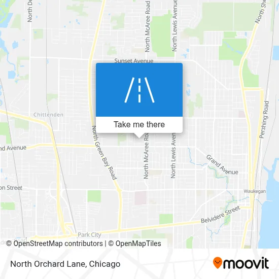 North Orchard Lane map