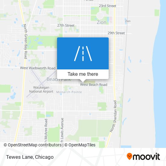 Tewes Lane map