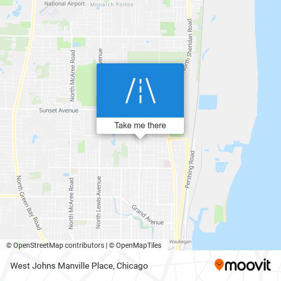 West Johns Manville Place map