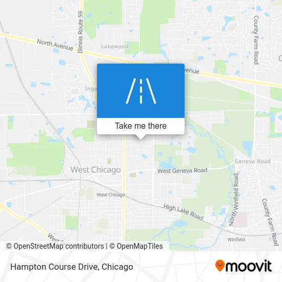 Hampton Course Drive map