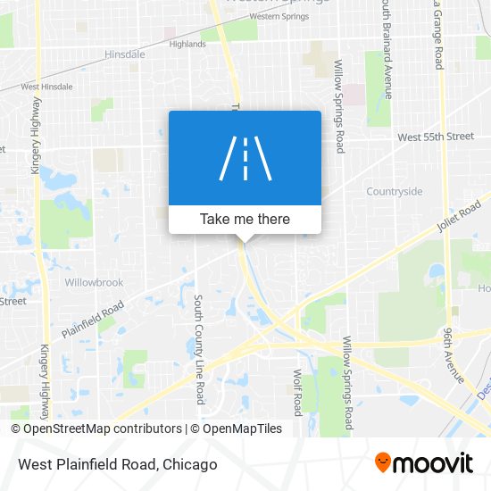 West Plainfield Road map