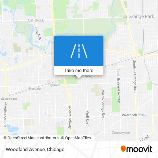 Mapa de Woodland Avenue