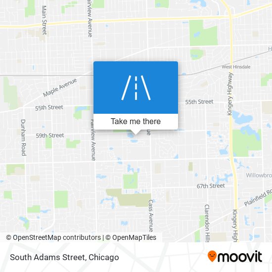 South Adams Street map