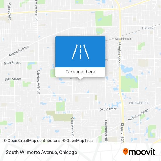 South Wilmette Avenue map