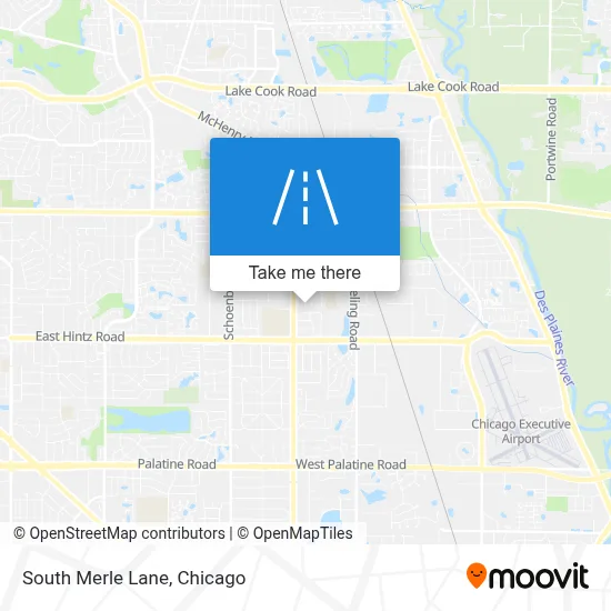 South Merle Lane map