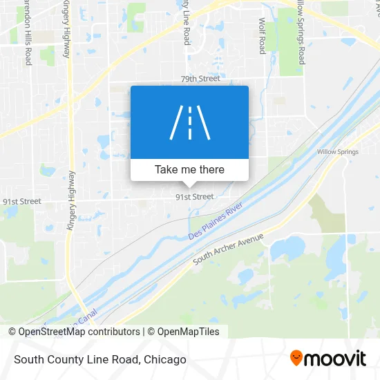 South County Line Road map
