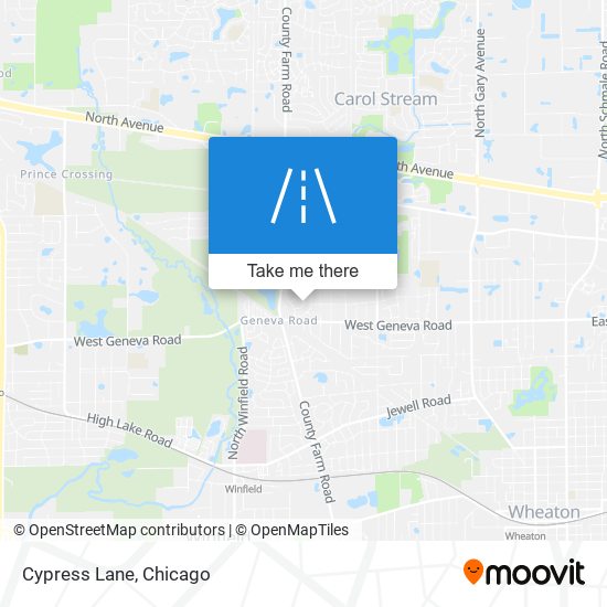 Cypress Lane map