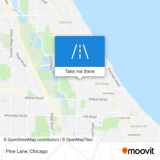 Pine Lane map