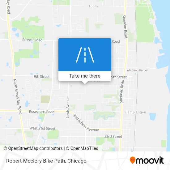 Robert Mcclory Bike Path map