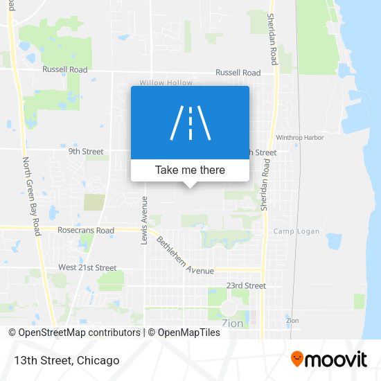 Mapa de 13th Street