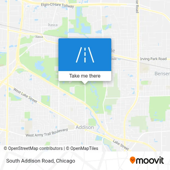 South Addison Road map