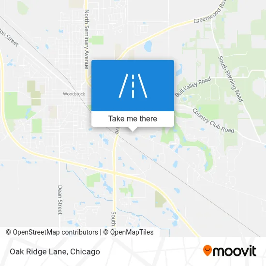 Oak Ridge Lane map