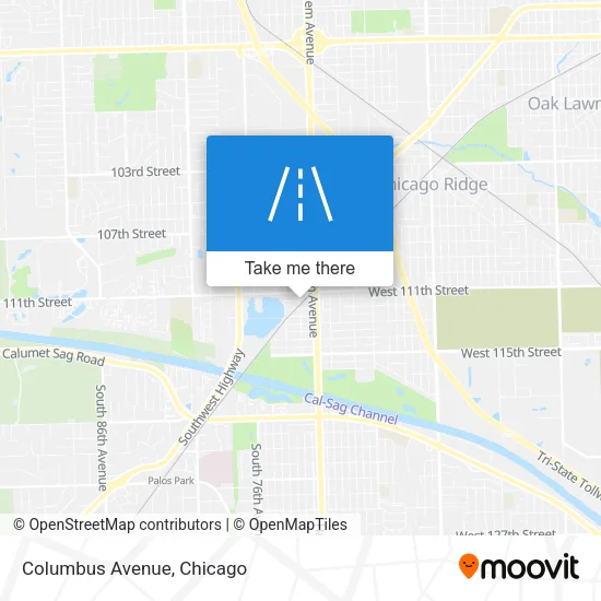 Columbus Avenue map