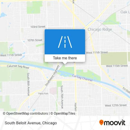 Mapa de South Beloit Avenue