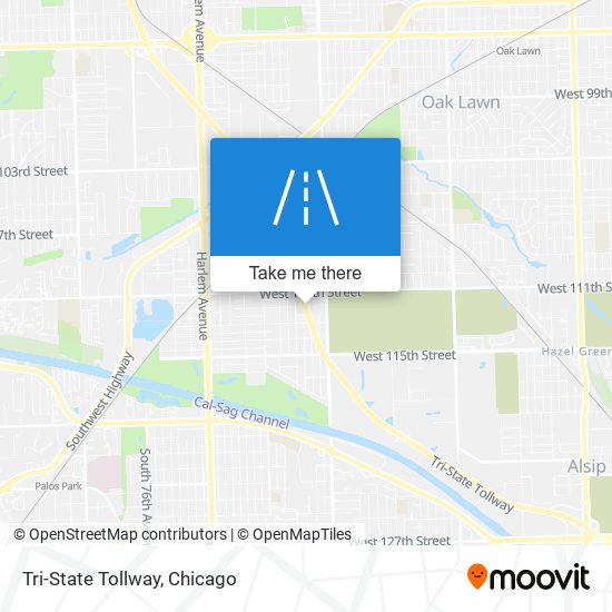 Mapa de Tri-State Tollway