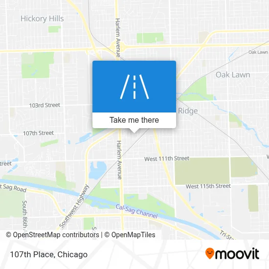 107th Place map
