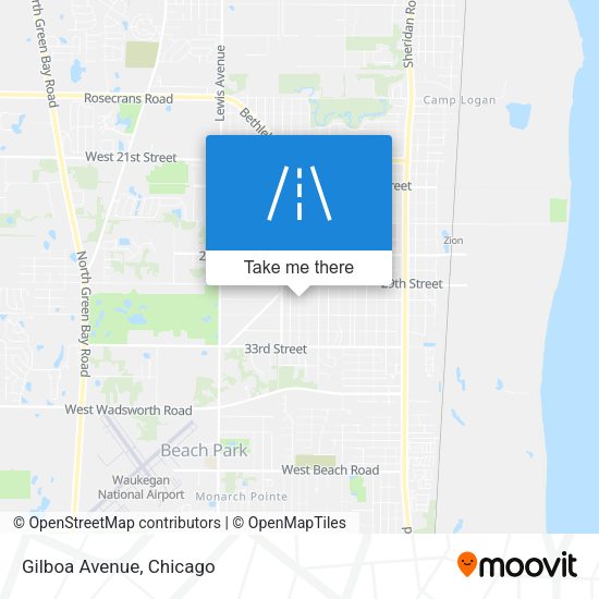 Mapa de Gilboa Avenue