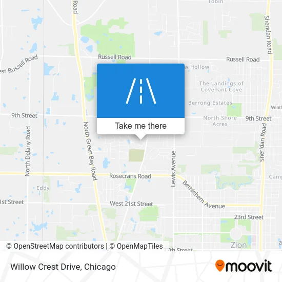 Willow Crest Drive map