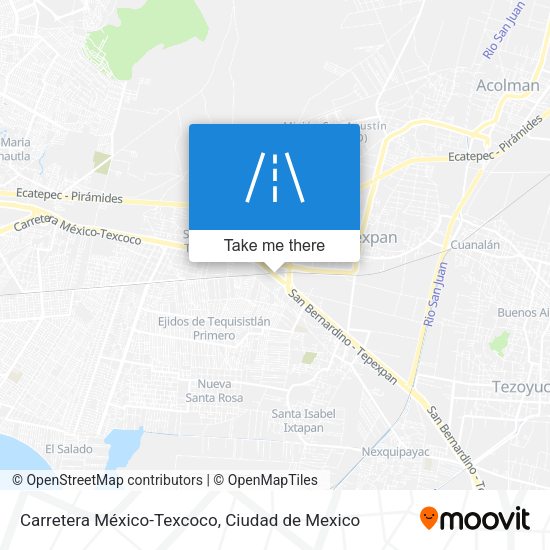 Carretera México-Texcoco map