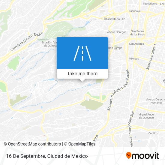 16 De Septembre map
