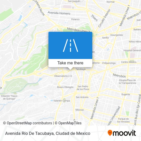 Avenida Río De Tacubaya map
