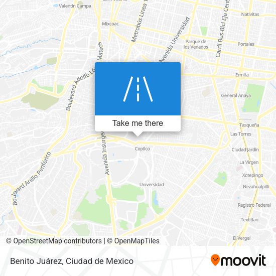 Benito Juárez map