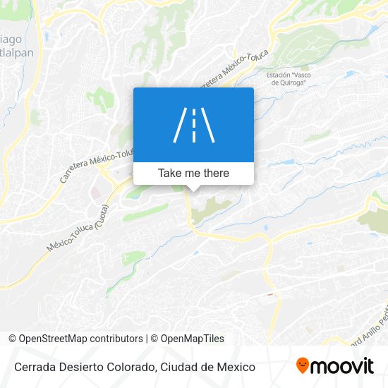 Cerrada Desierto Colorado map