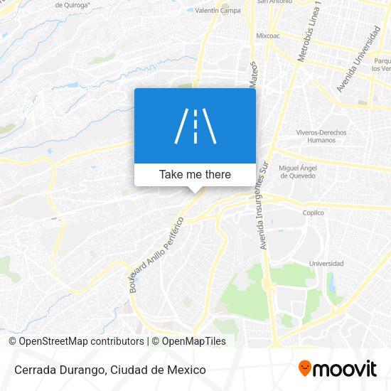 Cerrada Durango map
