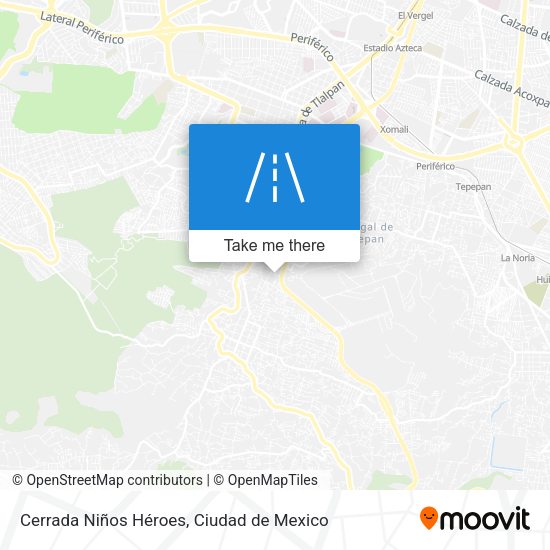 Cerrada Niños Héroes map