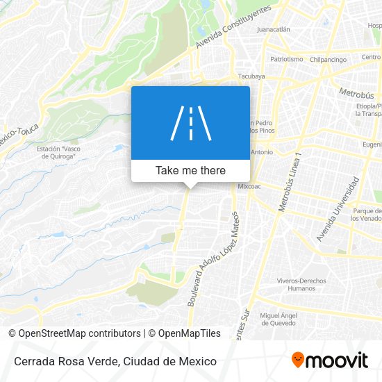 Cerrada Rosa Verde map