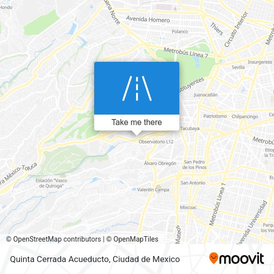 Mapa de Quinta Cerrada Acueducto