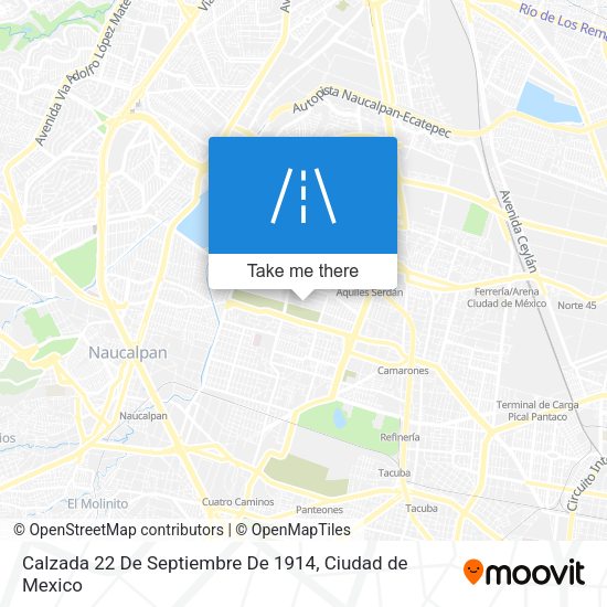 Mapa de Calzada 22 De Septiembre De 1914