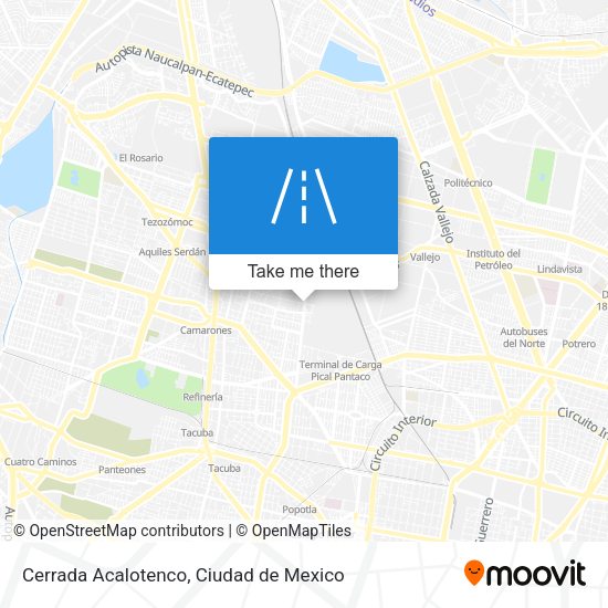 Mapa de Cerrada Acalotenco